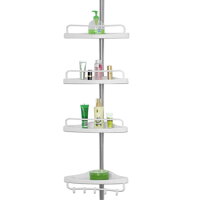 Teleskopický regál do sprchy DELMO, 92-306 cm, biela