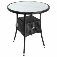 Záhradný stôl RENO, Ø60cm, čierna