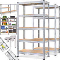Regál s vysokou nosnosťou HEAVY, 2-kusy, max875kg, 90x40x180cm strieborná