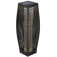 Solárna záhradná lampa 80 cm čierna