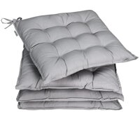 Sada 4 vankúšov na sedenie Cozy šedá