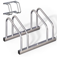 Stojan na 2 bicykle BIKE, 48x32x27cm, strieborná