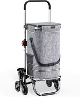 Nákupná taška na kolieskach do schodov COMFORT,50l, šedá