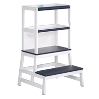 Učiaca veža PLAY borovica, 93x56x49, biela/antracit