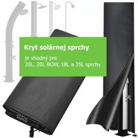 Kryt solárnej sprchy, 220x70cm, čierny
