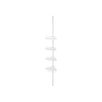 Rohová polička do sprchy 85-305cm, biela
