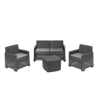 Záhradný set COMO 4-dielny, antracitová