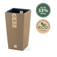 Kvetináč RATO SQUARE ECO WOOD naturo 29,0 cm