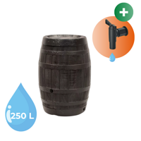 Sud na dažďovú vodu BOTAQUA, 250l, hnedá