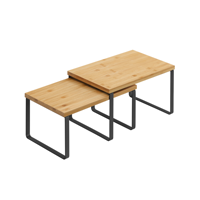 Sada bambusových organizérov CEZAR, 2ks, hnedá/čierna