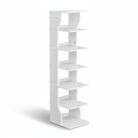 Botník CINDY, 6 úrovní, 30x26,4x110,4cm, biela