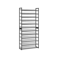 Stohovateľný regál na topánky IDA, 12 políc, 92,5x31x223cm, čierna