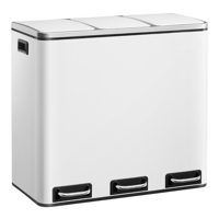 Kôš na separovanie odpadu SORT 54l (3x18 l) + vrecia na odpadky, biela