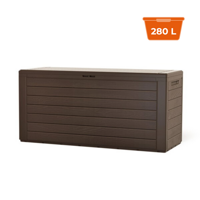 Úložný box WOODEBOX, 280L, 120x46x57cm, tmavo hnedá