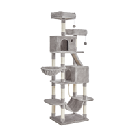 Mačací strom PANTHER, 60x50x206cm, šedá