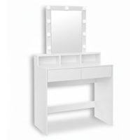 Toaletný stolík VANESA s osvetlením, 80x40x145cm, biela