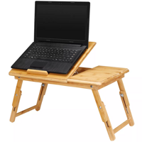 Stolík pod notebook aj do postele sklápací z bambusu