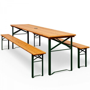 Pivný set KLASIK, 170cm, prírodná hnedá