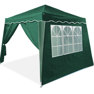 Party stan CAPRI vrátane 4 bočných stien,  3x3m, zelená