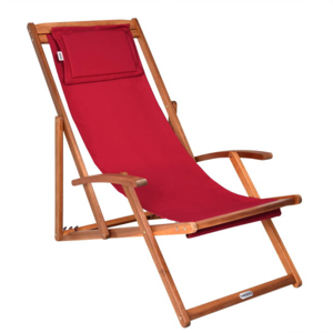 Záhradné lehátko SIENA, 65x87x102cm, červená
