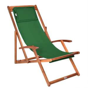 Záhradné lehátko SIENA, 65x87x102cm, zelená