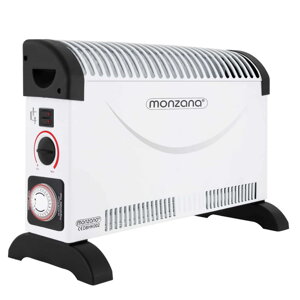 Konvektorový ohrievač 2000W s časovačom, biely
