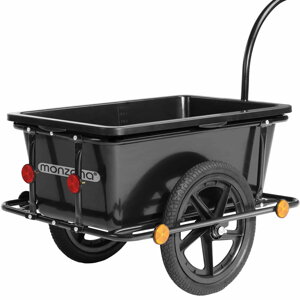 Príves na bicykel 90 litrov čierny vrátane spojky