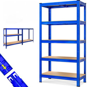 Regál s vysokou nosnosťou HEAVY, max. 875kg, 90x40x180cm, modrá