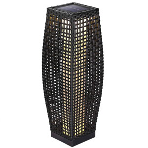 Solárna záhradná lampa 80 cm čierna