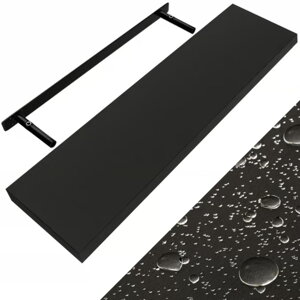 Nástenná polica FIGO + konzola, 90cm, čierna