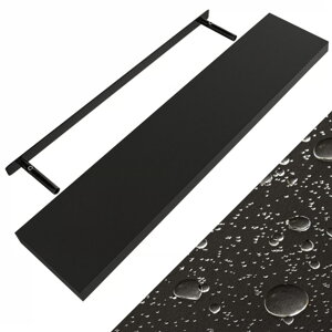 Nástenná polica FIGO + konzola, 110cm, čierna