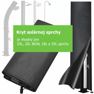 Kryt solárnej sprchy, 230 x 70 cm, čierny