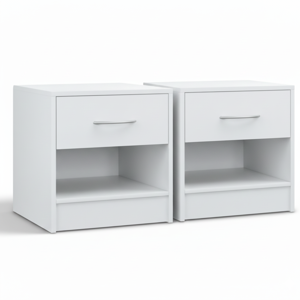 Set nočných stolíkov BIANCA, 2 ks, 41x39x28cm, biela