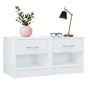 Set nočných stolíkov BIANCA, 2 ks, 41x39x28cm, biela