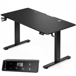 Výškovo nastaviteľný kancelársky stôl FLEXI, 160x75x72-117cm, čierna