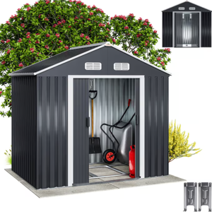 Záhradný domček na náradie XL, 196x132x188cm, antracitová