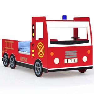 Detská posteľ - hasičské auto 200 x 90 cm
