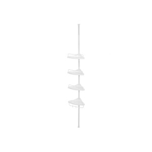 Rohová polička do sprchy 85-305cm, biela