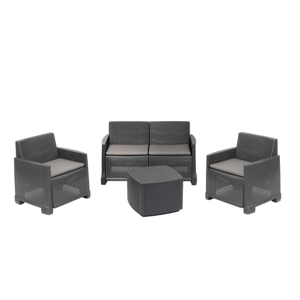 Záhradný set COMO 4-dielny, antracitová