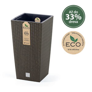 Kvetináč RATO SQUARE ECO WOOD kávový 29,0 cm