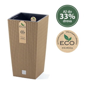 Kvetináč RATO SQUARE ECO WOOD naturo 29,0 cm
