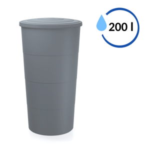 Sud na dažďovú vodu SMOOTH svetlo šedý 200 l