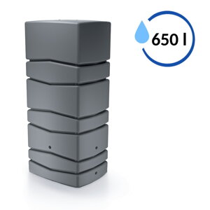 Sud na dažďovú vodu AQUA TOWER svetlo šedý 650l