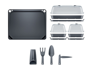 Minipareniská s náradím 14v1 RESPANA TABLE TOP SEED STARTER SET antracit
