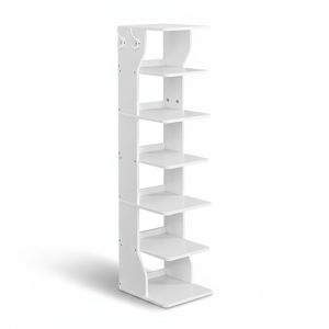 Botník CINDY, 6 úrovní, 30x26,4x110,4cm, biela