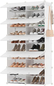 Organizér na topánky KIMBERLY, 10 boxov, biela/priesvitná