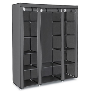 Prenosná látková skriňa, šatník CLOSET, 150x175x45cm, šedá