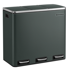Kôš na separovanie odpadu SORT 54 l (3×18 l), antracitová/strieborná
