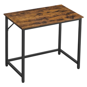 Kancelársky stôl URBAN v industriálnom štýle,80x50x75cm, hnedá/čierna