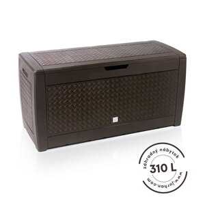 Odkladací box Matuba hnedý 310L 119x48x60cm